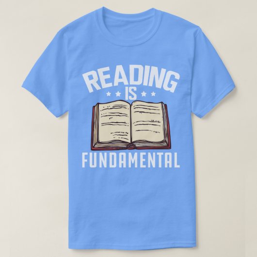 Reading is fundamental w t-shirt (Design voorkant)