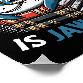 Reading Is Jawsome Shark Books Bookworm Reader Poster (Hoek)