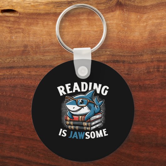 Reading Is Jawsome Shark Books Bookworm Reader  Sleutelhanger (Voorkant)