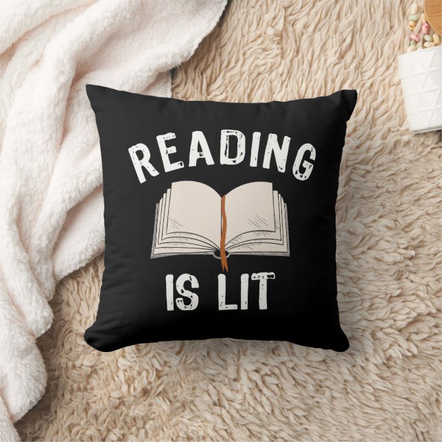 Reading Is Lit - Literatuur lezen boeken  Kussen (Deken)