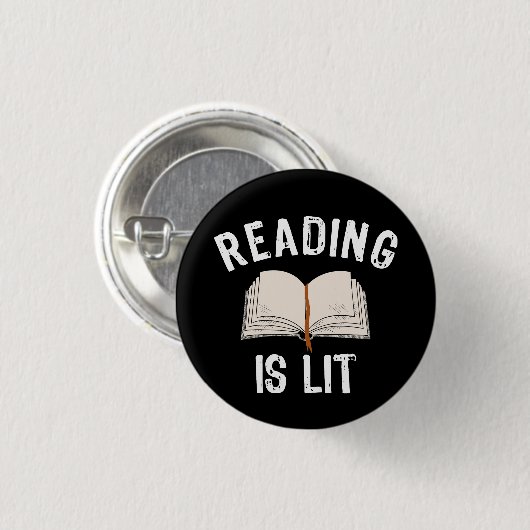 Reading Is Lit - Literatuur lezen boeken Ronde Button 3,2 Cm (Voorkant /achterkant)