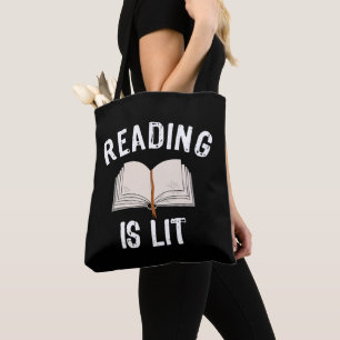 Reading Is Lit - Literatuur lezen boeken Tote Bag