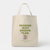 Reading is My Escape Plan - Cozy Book Lover's Desi Tote Bag (Achterkant)