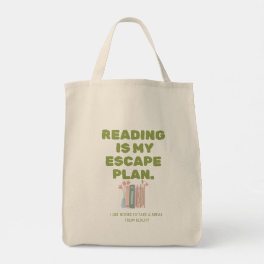 Reading is My Escape Plan - Cozy Book Lover's Desi Tote Bag (Achterkant)