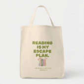 Reading is My Escape Plan - Cozy Book Lover's Desi Tote Bag (Voorkant)