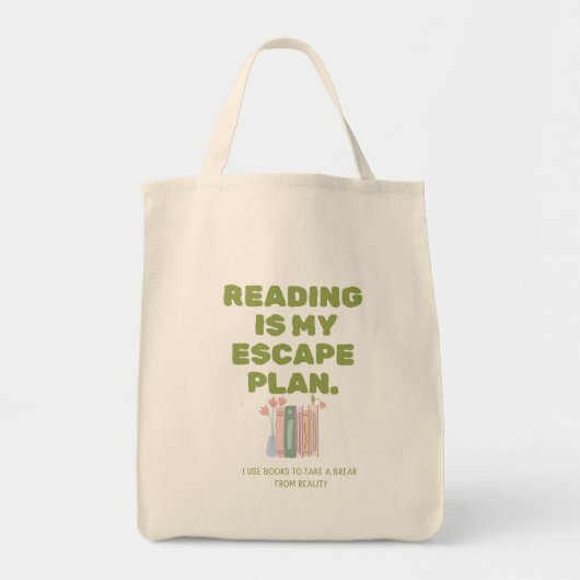 Reading is My Escape Plan - Cozy Book Lover's Desi Tote Bag (Voorkant)