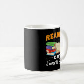 Reading Is My Favorite Sport T-Shirt Koffiemok (Voorkant rechts)