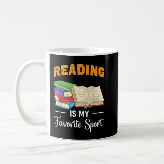Reading Is My Favorite Sport T-Shirt Koffiemok (Links)