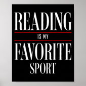 Reading Is My Favorite Srt Book Lover Funny Saying Poster (Voorkant)