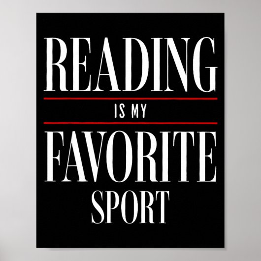 Reading Is My Favorite Srt Book Lover Funny Saying Poster (Voorkant)