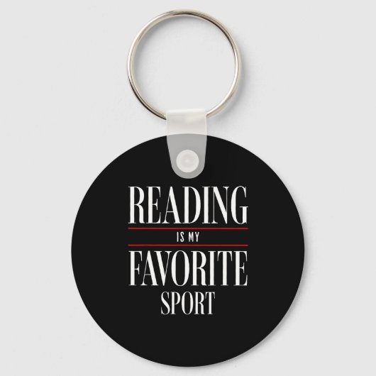 Reading Is My Favorite Srt Book Lover Funny Saying Sleutelhanger (Voorkant)