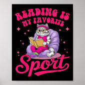Reading Is My Favorite Srt Funny Cat Book Lover Li Poster (Voorkant)