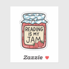 Reading is my Jam Cute Bookish Bookclub Book Lover Sticker