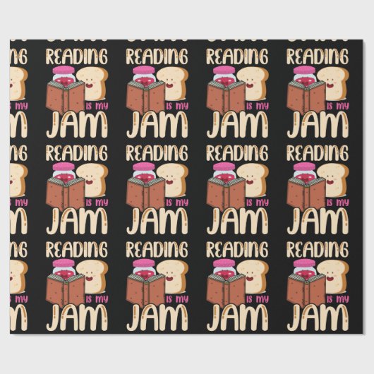 Reading Is My Jam Funny I Love to Read Books Gift Cadeaupapier (Vlak)