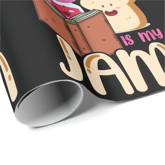Reading Is My Jam Funny I Love to Read Books Gift Cadeaupapier (Rol Hoek)