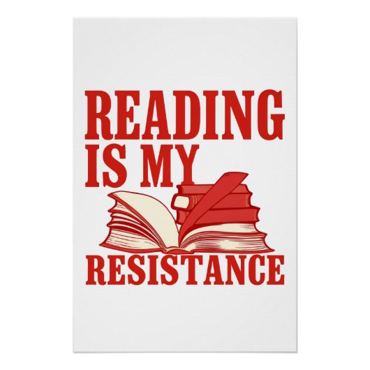 Reading Is My Resistance | Literary Liberation Art Perfect Poster (Voorkant)