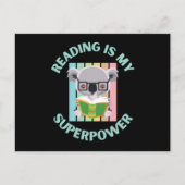 reading is my superpower briefkaart (Voorkant)