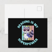 reading is my superpower briefkaart (Voorkant / Achterkant)