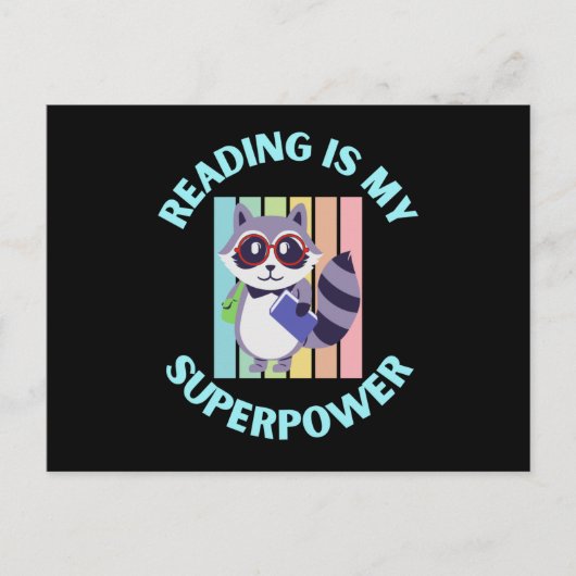 reading is my superpower briefkaart (Voorkant)