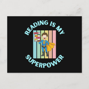 reading is my superpower briefkaart