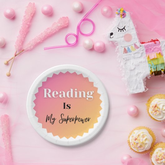 Reading Is My Superpower Papieren Bordje (Feest)
