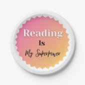 Reading Is My Superpower Papieren Bordje (Voorkant)