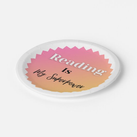 Reading Is My Superpower Papieren Bordje (Gekanteld)