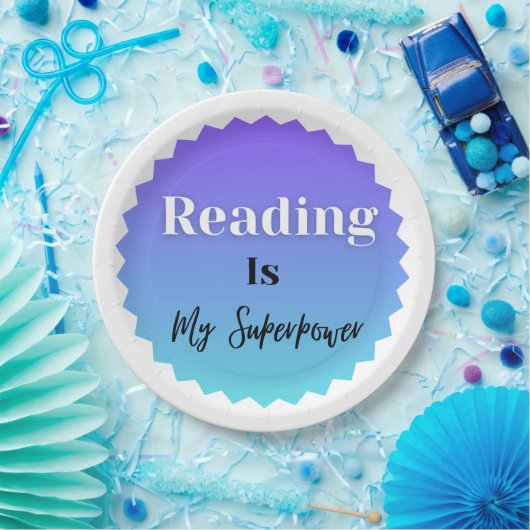 Reading Is My Superpower Papieren Bordje (Feest)