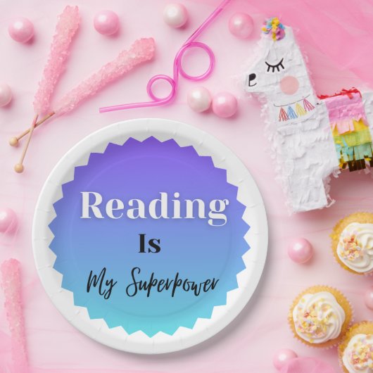 Reading Is My Superpower Papieren Bordje (Feest)
