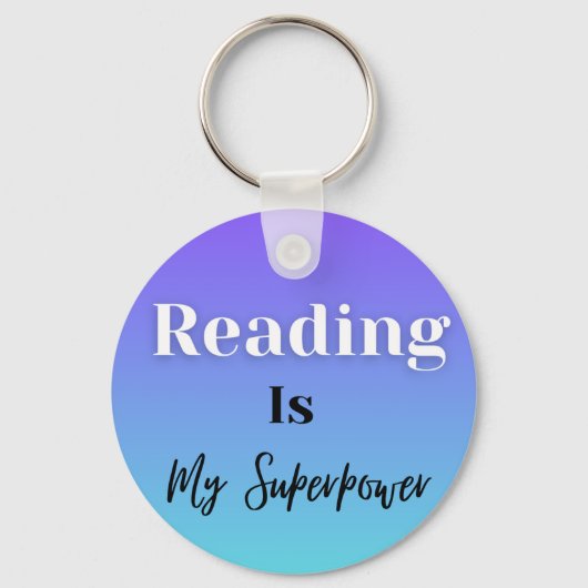 Reading Is My Superpower Sleutelhanger (Achterkant)