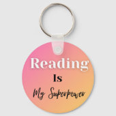 Reading Is My Superpower Sleutelhanger (Voorkant)