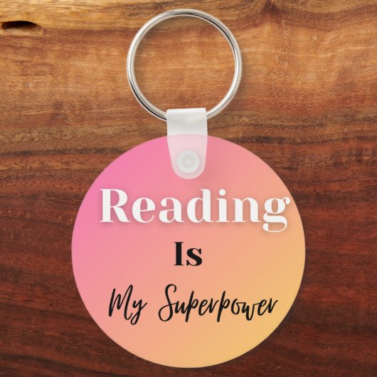 Reading Is My Superpower Sleutelhanger (Achterkant)