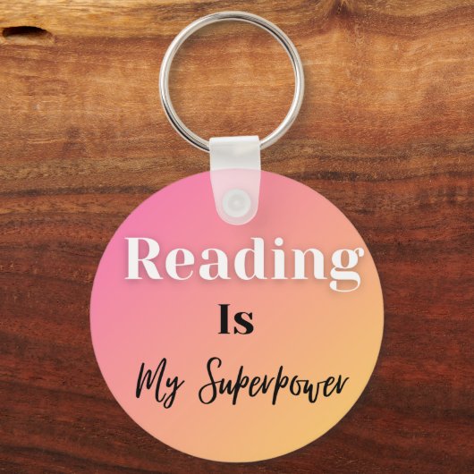Reading Is My Superpower Sleutelhanger (Voorkant)
