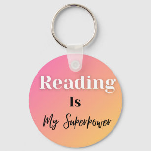 Reading Is My Superpower Sleutelhanger