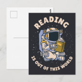 Reading Is Out Of This World Briefkaart (Voorkant / Achterkant)