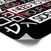 Reading Japanese Is Easy Turn Head Sideways Funny  Poster (Hoek)