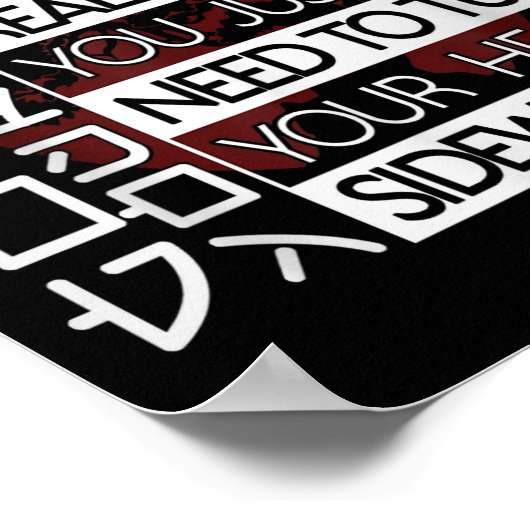 Reading Japanese Is Easy Turn Head Sideways Funny Poster (Hoek)