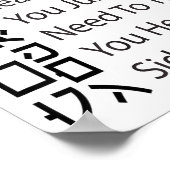 Reading Japanese Is Really Easy Funny Sarcastic Qu Poster (Hoek)