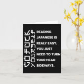 Reading Japanese Is Really Easy Shirt Student Quot Kaart (Gele Bloem)