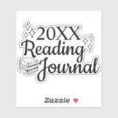 Reading Journal Header Script Title Planner  Sticker (Vel)