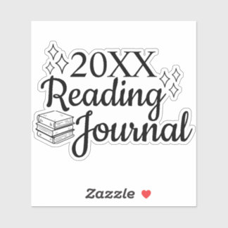 Reading Journal Header Script Title Planner  Sticker