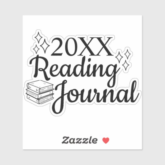 Reading Journal Header Script Title Planner  Sticker (Vel)