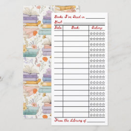 Reading List Tracker Flat Card