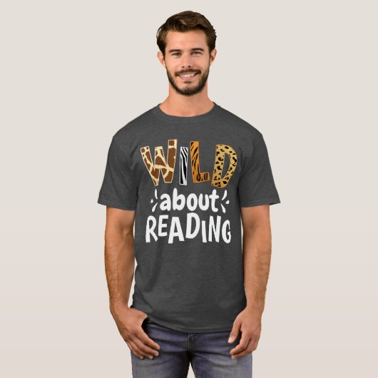 Reading Lover Apparel Wild About Reading Reading B T-shirt (Voorkant volledig)
