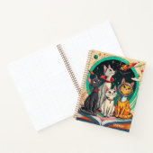 Reading Opens a Gateway to Cat Adventures Journal Notitieboek (Binnen)