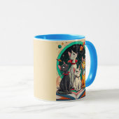 Reading Opens a Gateway to Cosmic Cat Adventures Mok (Voorkant rechts)