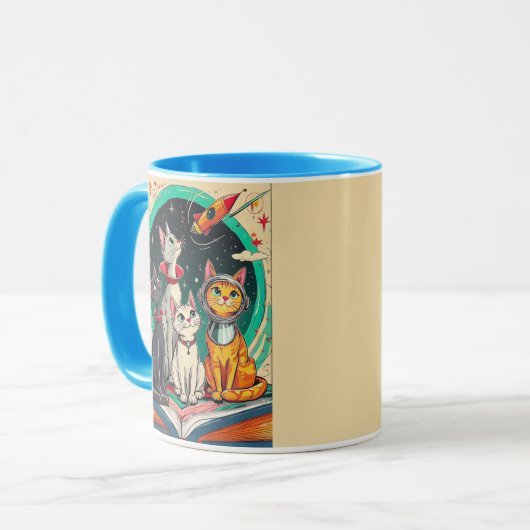 Reading Opens a Gateway to Cosmic Cat Adventures Mok (Voorkant links)