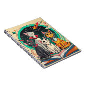 Reading Opens a Gateway to Cosmic Cat Adventures Notitieboek (Rechterzijde)