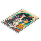 Reading Opens a Gateway to Cosmic Cat Adventures Notitieboek (Linkerzijde)