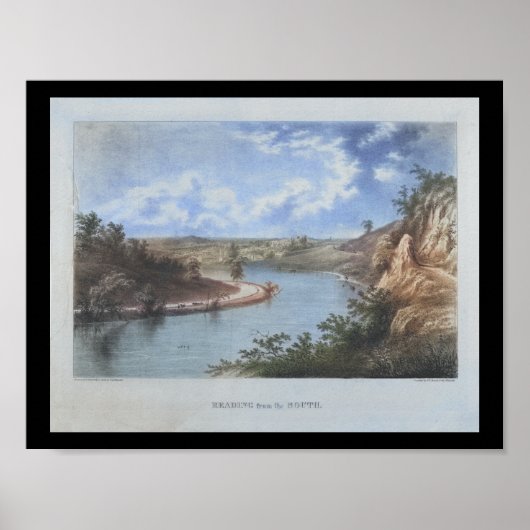 Reading Pennsylvania Schuylkill River Print (Voorkant)